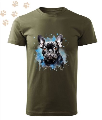 Francia Bulldog (13) mintás Férfi-unisex póló - Több színben