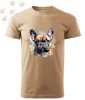 Francia Bulldog (16) mintás Férfi-unisex póló - Több színben