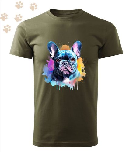 Francia Bulldog (17) mintás Férfi-unisex póló - Több színben