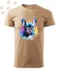 Francia Bulldog (17) mintás Férfi-unisex póló - Több színben