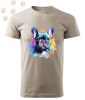 Francia Bulldog (17) mintás Férfi-unisex póló - Több színben