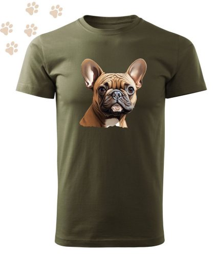 Francia Bulldog (19) mintás Férfi-unisex póló - Több színben