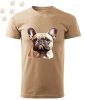 Francia Bulldog (20) mintás Férfi-unisex póló - Több színben