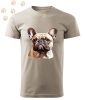 Francia Bulldog (20) mintás Férfi-unisex póló - Több színben