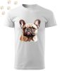 Francia Bulldog (20) mintás Férfi-unisex póló - Több színben