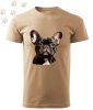 Francia Bulldog (21) mintás Férfi-unisex póló - Több színben