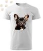 Francia Bulldog (21) mintás Férfi-unisex póló - Több színben