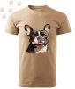 Francia Bulldog (22) mintás Férfi-unisex póló - Több színben