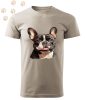 Francia Bulldog (22) mintás Férfi-unisex póló - Több színben