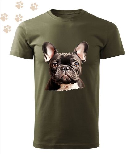 Francia Bulldog (24) mintás Férfi-unisex póló - Több színben