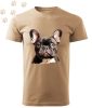 Francia Bulldog (24) mintás Férfi-unisex póló - Több színben