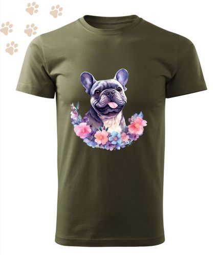 Francia Bulldog (26) mintás Férfi-unisex póló - Több színben