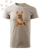 Francia Bulldog (34) mintás Férfi-unisex póló - Több színben