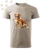 Golden Retriever (02) mintás Férfi-unisex póló - Több színben