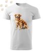 Golden Retriever (02) mintás Férfi-unisex póló - Több színben