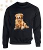 Golden Retriever (03) mintás kereknyakú pulóver - Több színben