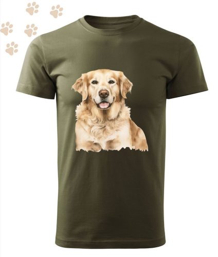 Golden Retriever (05) mintás Férfi-unisex póló - Több színben