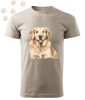 Golden Retriever (05) mintás Férfi-unisex póló - Több színben