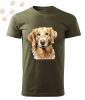 Golden Retriever (07) mintás Férfi-unisex póló - Több színben