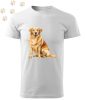 Golden Retriever (08) mintás Férfi-unisex póló - Több színben