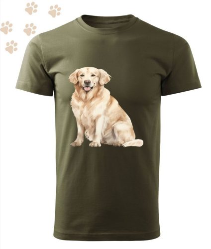 Golden Retriever (11) mintás Férfi-unisex póló - Több színben