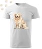 Golden Retriever (11) mintás Férfi-unisex póló - Több színben