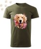 Golden Retriever (14) mintás Férfi-unisex póló - Több színben