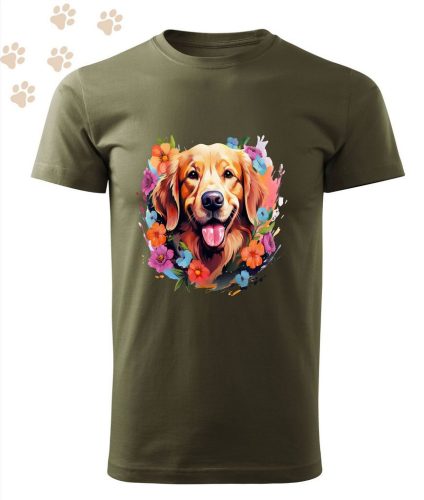 Golden Retriever (15) mintás Férfi-unisex póló - Több színben