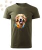 Golden Retriever (17) mintás Férfi-unisex póló - Több színben