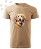 Golden Retriever (17) mintás Férfi-unisex póló - Több színben