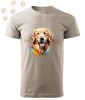 Golden Retriever (17) mintás Férfi-unisex póló - Több színben