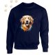 Golden Retriever (17) mintás kereknyakú pulóver - Több színben