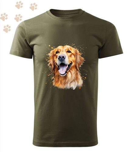 Golden Retriever (18) mintás Férfi-unisex póló - Több színben