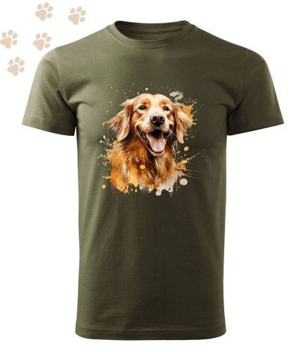 Golden retriever (19) mintás Férfi-unisex póló - Több színben