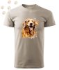 Golden retriever (19) mintás Férfi-unisex póló - Több színben