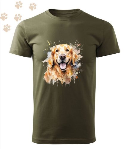 Golden Retriever (24) mintás Férfi-unisex póló - Több színben