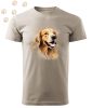 Golden retriever (25) mintás Férfi-unisex póló - Több színben