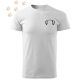 Hímzett Catahoula Leopárdkutya fül körvonal mintás Férfi-unisex póló - Fehér