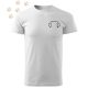 Hímzett Golden Retriever fül körvonal mintás Férfi-unisex póló - Fehér