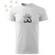 Hímzett Bichon Frise mancsban mintás Férfi-unisex póló - Fehér