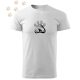 Hímzett Border Collie mancsban mintás Férfi-unisex póló - Fehér
