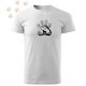 Hímzett Bulldog mancsban mintás Férfi-unisex póló - Fehér