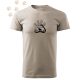 Hímzett Golden Retriever mancsban mintás Férfi-unisex póló - Drappos Szürke