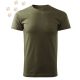 Hímzett Boston Terrier vonalrajz mintás Férfi-unisex póló - Khaki