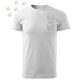 Hímzett Bullterrier vonalrajz mintás Férfi-unisex póló - Fehér