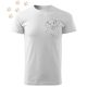 Hímzett Golden Retriever vonalrajz mintás Férfi-unisex póló - Fehér