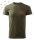 Hímzett Bolognese sziluett mintás Férfi-unisex póló - Khaki