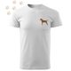 Hímzett Dalmata sziluett mintás Férfi-unisex póló - Fehér