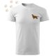 Hímzett Golden Retriever sziluett mintás Férfi-unisex póló - Fehér