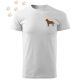 Hímzett Labrador sziluett mintás Férfi-unisex póló - Fehér